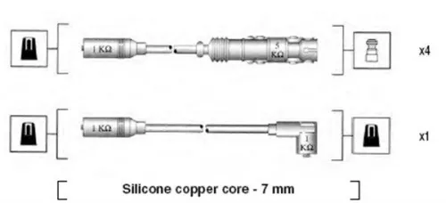 MAGNETI MARELLI Ignition Cable Kit (941055050530)