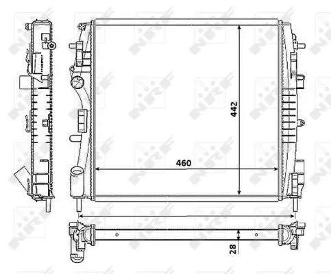 NRF Radiator, engine cooling (53938)