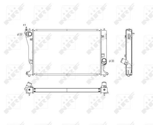 NRF Radiator, engine cooling (53768)