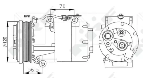 NRF Compressor, air conditioning (32250)