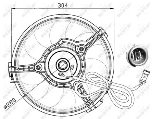 NRF Fan, engine cooling (47023)