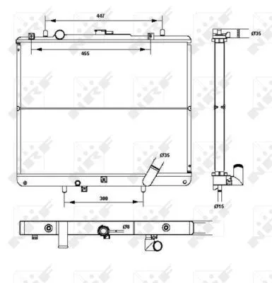 NRF Radiator, engine cooling (52234)