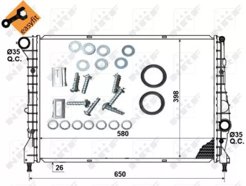 NRF Radiator, engine cooling (53238)