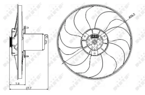 NRF Fan, engine cooling (47404)