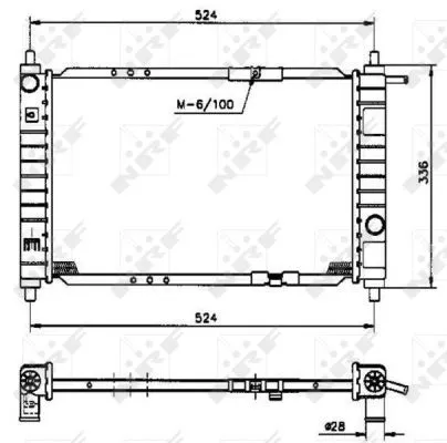 NRF Radiator, engine cooling (53250)