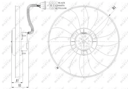 NRF Fan, engine cooling (47410)