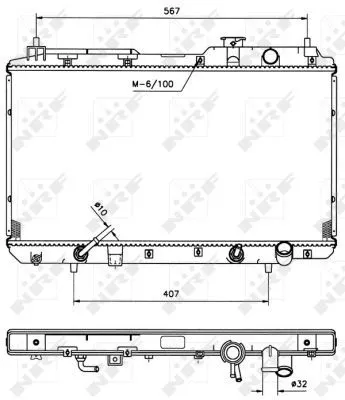 NRF Radiator, engine cooling (53507)