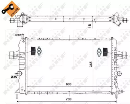NRF Radiator, engine cooling (53442)
