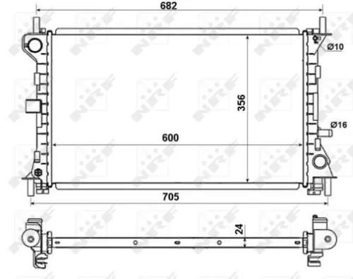 NRF Radiator, engine cooling (509638)