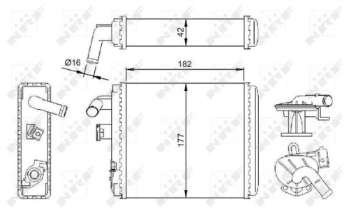 NRF Heat Exchanger, interior heating (54282)