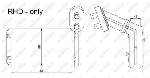 NRF Heat Exchanger, interior heating (54253)
