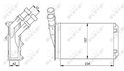 NRF Heat Exchanger, interior heating (54308)