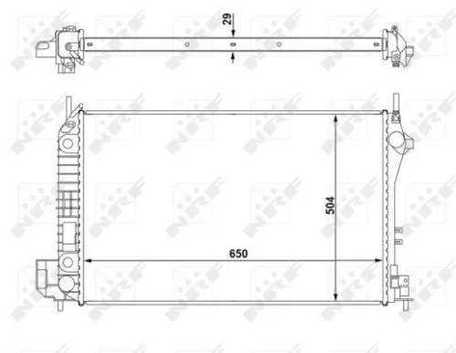NRF Radiator, engine cooling (58294)