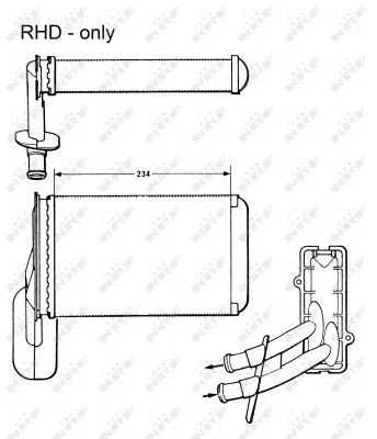 NRF Heat Exchanger, interior heating (58623)