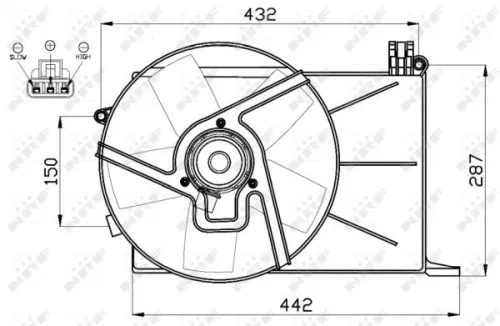 NRF Fan, engine cooling (47459)