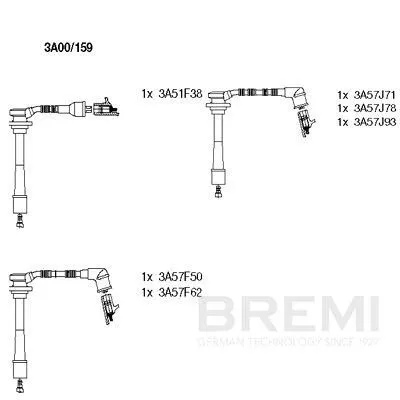 BREMI Ignition Cable Kit (3A00/159)