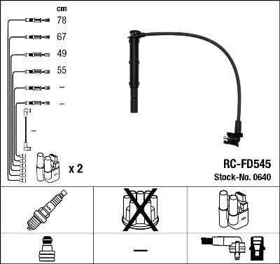 NGK Ignition Cable Kit (0640)