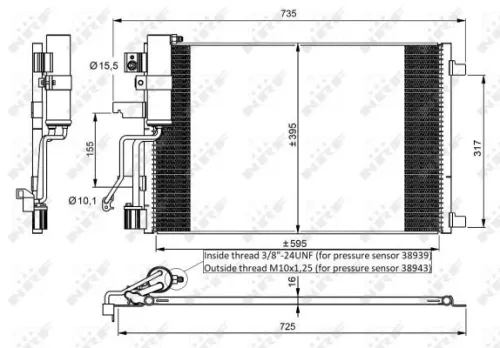 NRF Condenser, air conditioning (35975)