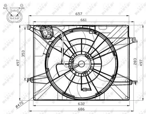 NRF Fan, engine cooling (47561)