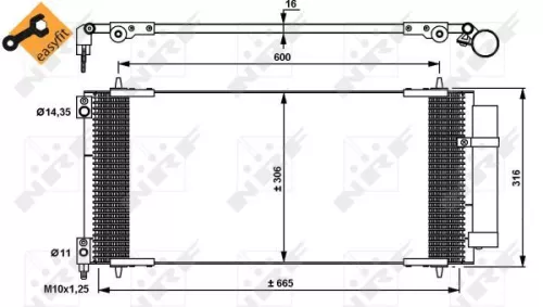 NRF Condenser, air conditioning (35905)