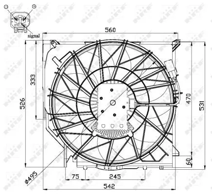 NRF Fan, engine cooling (47672)