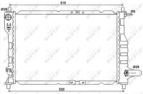 NRF Radiator, engine cooling (53068)