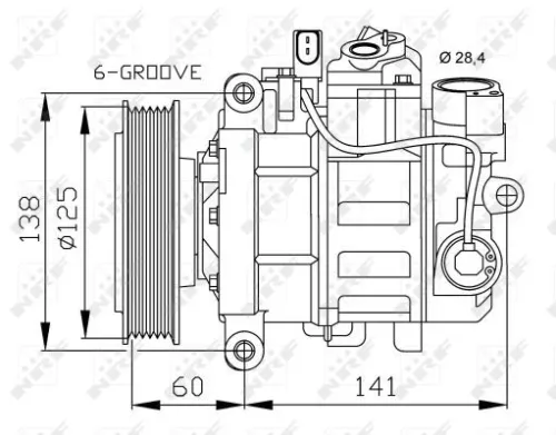 NRF Compressor, air conditioning (32512)