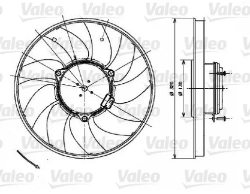 VALEO Fan, engine cooling (696083)