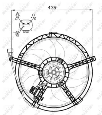 NRF Fan, engine cooling (47553)