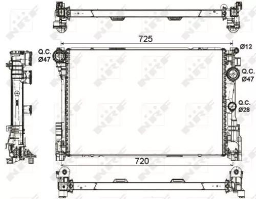 NRF Radiator, engine cooling (53113)