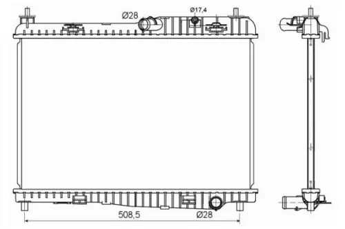 NRF Radiator, engine cooling (53152)