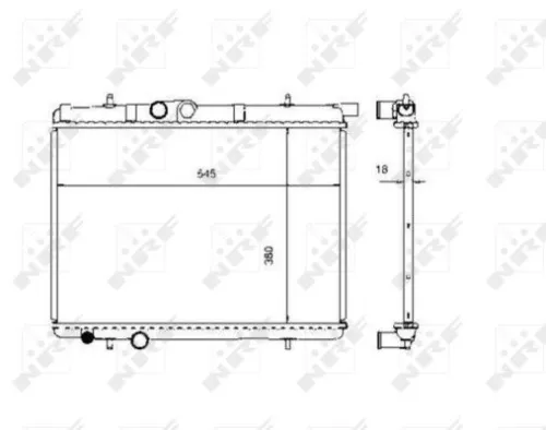 NRF Radiator, engine cooling (509524)