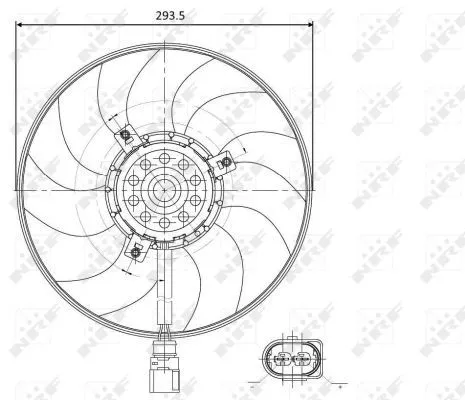 NRF Fan, engine cooling (47395)