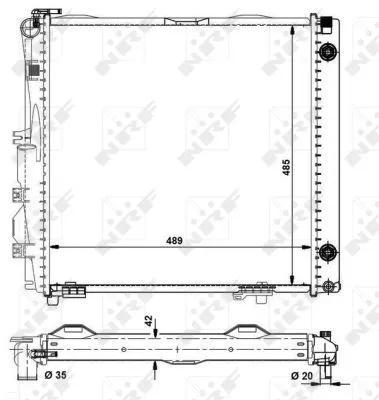 NRF Radiator, engine cooling (504258)