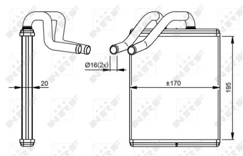 NRF Heat Exchanger, interior heating (54301)