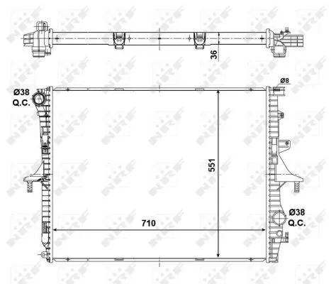 NRF Radiator, engine cooling (53798)