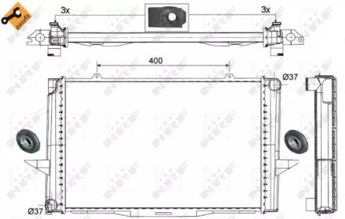 NRF Radiator, engine cooling (509509)