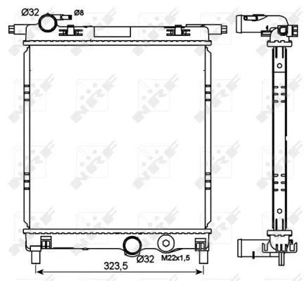 NRF Radiator, engine cooling (53101)