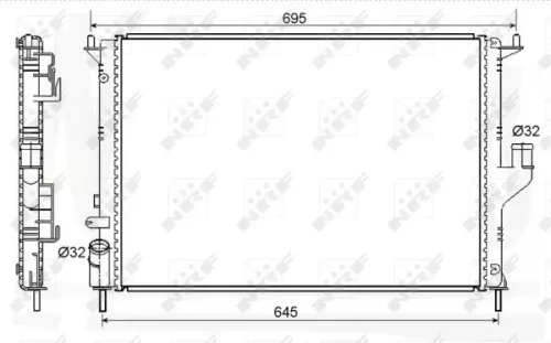 NRF Radiator, engine cooling (53118)