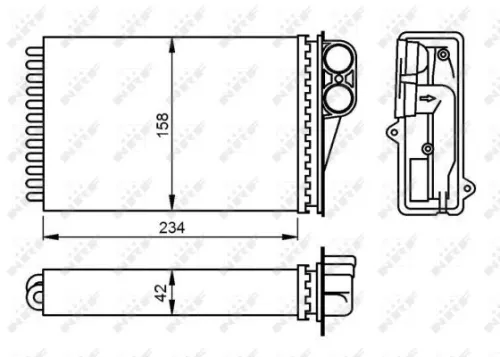 NRF Heat Exchanger, interior heating (54304)