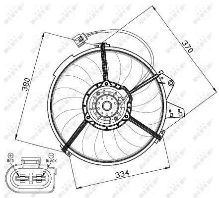 NRF Fan, engine cooling (47474)