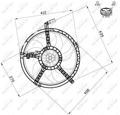 NRF Fan, engine cooling (47509)