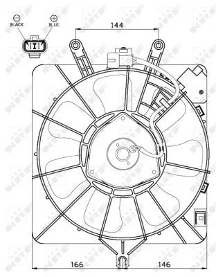 NRF Fan, engine cooling (47512)