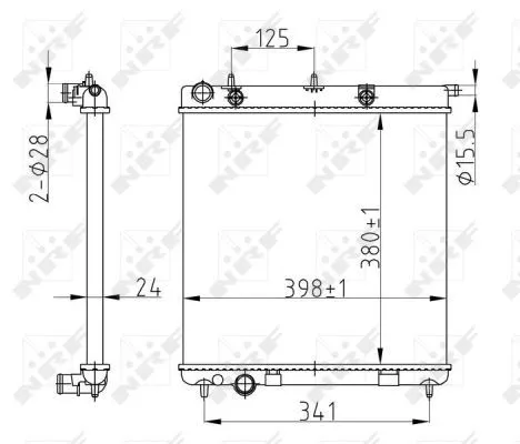 NRF Radiator, engine cooling (50429A)