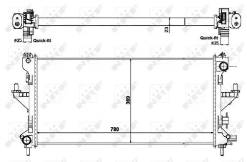 NRF Radiator, engine cooling (58424)