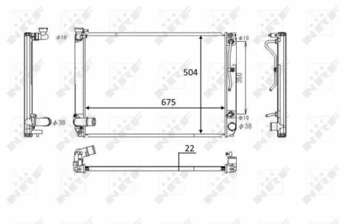 NRF Radiator, engine cooling (58391)