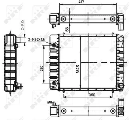 NRF Radiator, engine cooling (53149)
