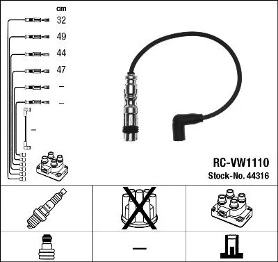 NGK Ignition Cable Kit (44316)