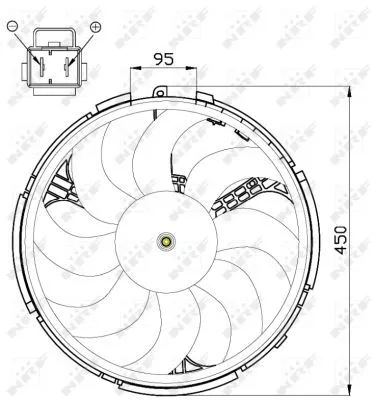 NRF Fan, engine cooling (47506)