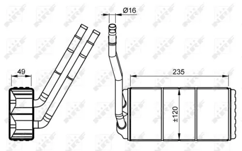 NRF Heat Exchanger, interior heating (54264)